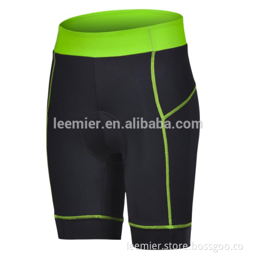 Size YXS To 6XL Ladies Black /Green Design Breathable Cycling Jersey Shorts